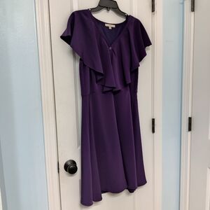 Lark & Ro Purple Midi Dress